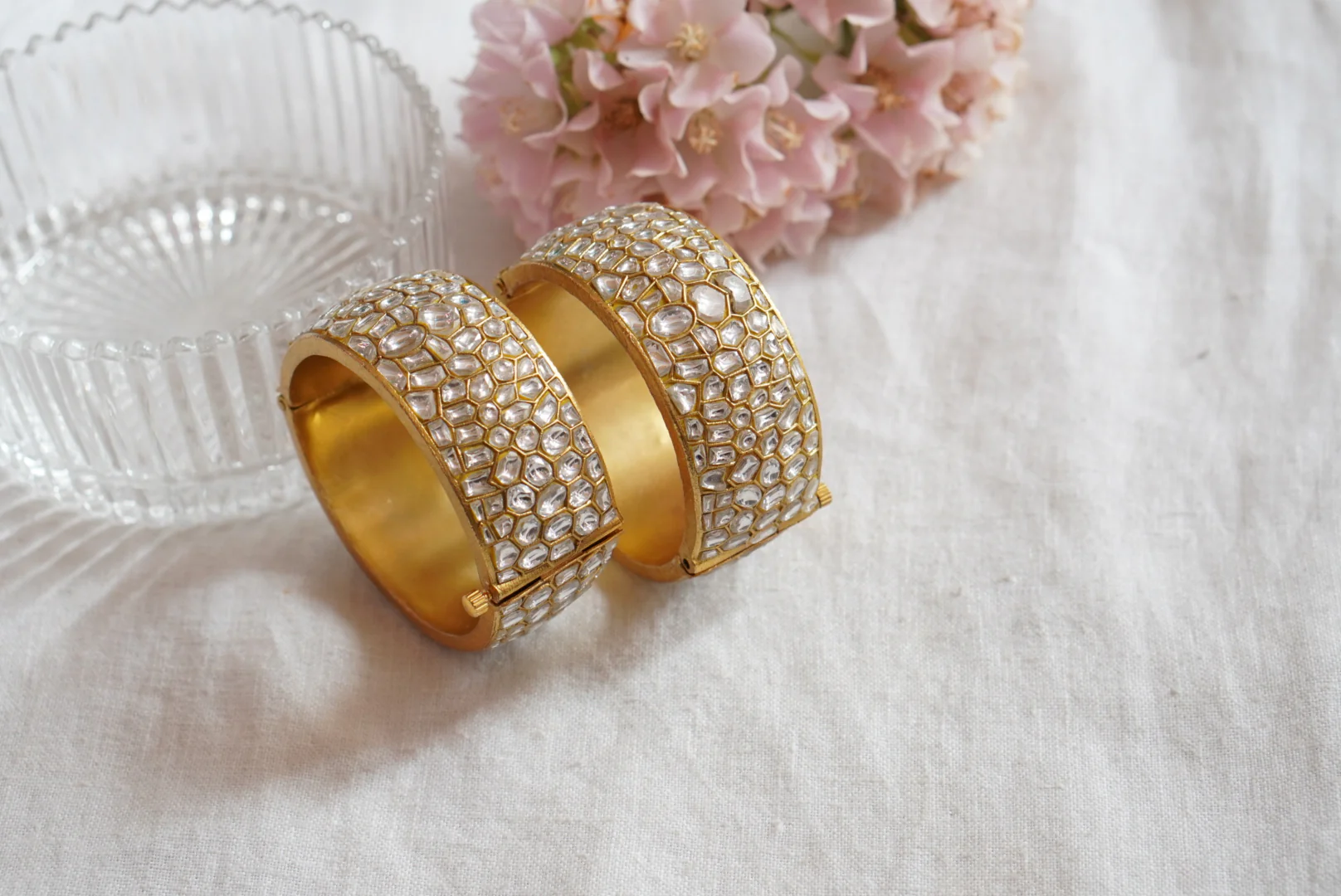 Kundan Bangle (3-415)(R)(PREORDER)