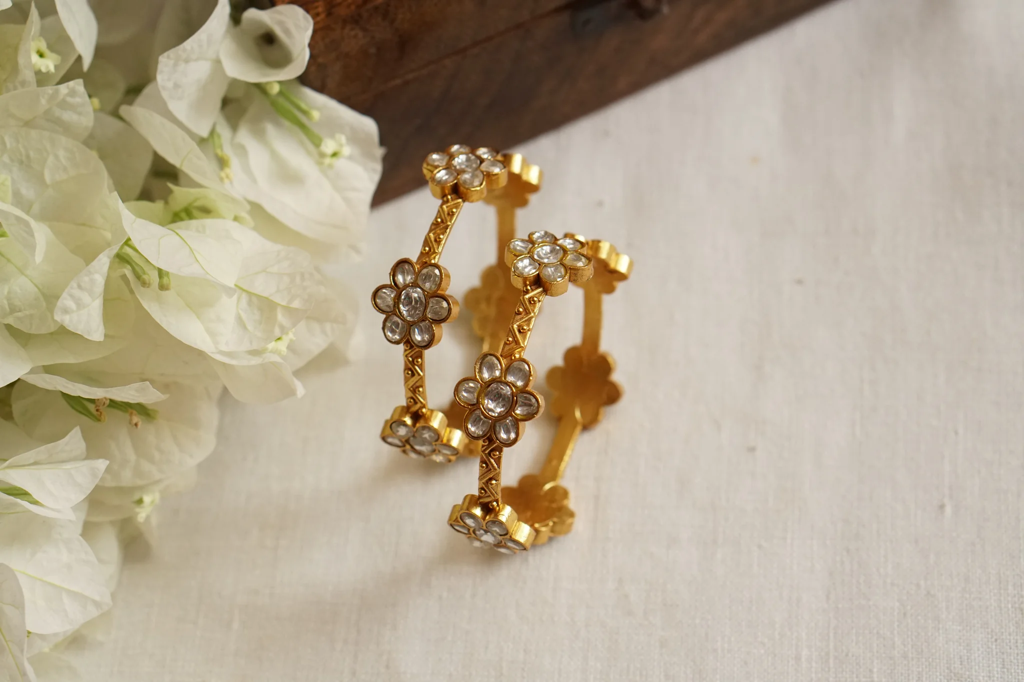 Kundan bangle (3-439)(A) Size 2’4